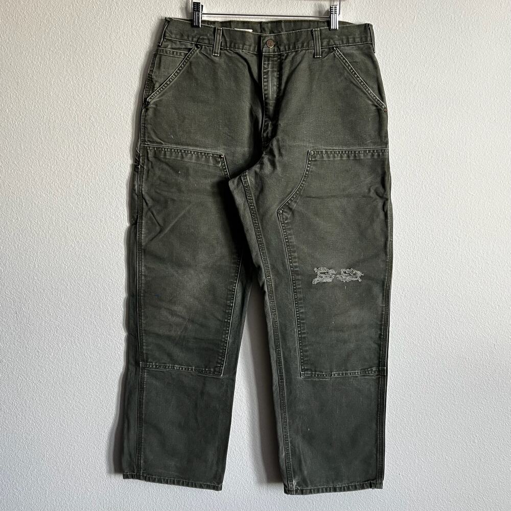 Carhartt B136 MOS green double knee work wear carpenter pants